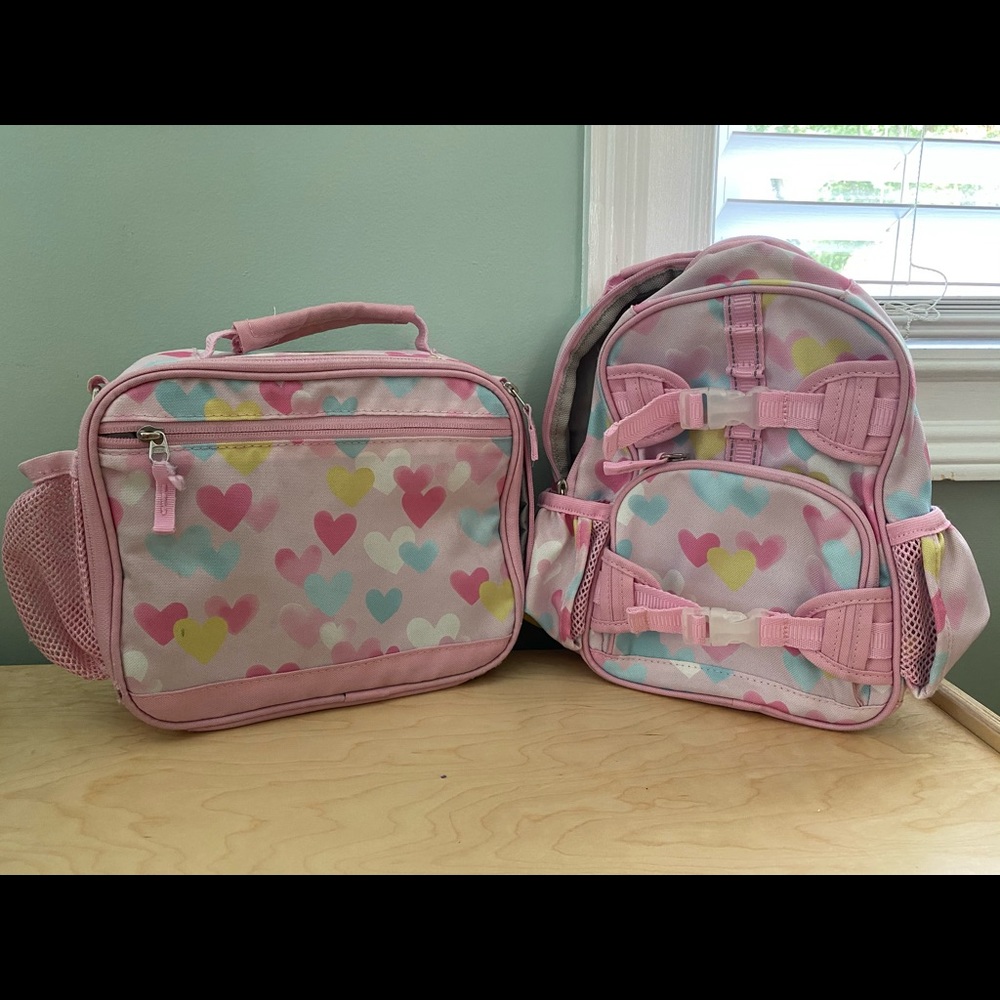 Pottery Barn Kids mini backpack and lunchbox